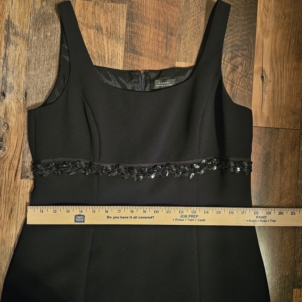 Tahari Arthur S Levine Black Cocktail Dress Size 12 - Picture 12 of 12